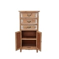 thumbnail image 6 of AENKYO 51" Rustic Wood Storage Cabinet with 3 Drawers, Tall Farmhouse Accent Chest for Small Spaces, Natural Wood, 6 of 8