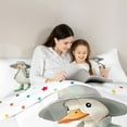 thumbnail image 5 of Homewish Teens Cute Duck Bedding Comforter Set, Kawaii Farm Animal Twin Comforter Sets, Cartoon Goose Lover Reversible Bedding Set, Ultra Soft Bedroom Decor, 2 Pieces, 5 of 8