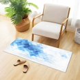 thumbnail image 6 of Haosy Blue and White Geometric Bathroom Rugs Non Slip Absorbent Soft Plush Quick Dry Bath Mat, 39"x20", 6 of 8