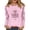 Pink #80, variant on DORKASM Breast Cancer Shirts for Women Crew Neck Cancer Survivor Tshirt Long Sleeve Breast Cancer Awareness Fashion Hope Love Wings Tops Pink Ribbon Casual Tee Hot Pink L
