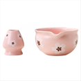 thumbnail image 1 of 2 Tradicionales Japoneses para Matcha y Soporte para Batidor, para Mesa, Ceremonia del Té, Regalo de Fiesta, Flores Blancas., 1 of 5