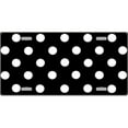 thumbnail image 1 of LP-2201 Polka Dots- White on Black Flat Automotive License Plates Blanks for Customizing, 1 of 1