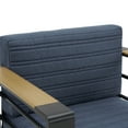 thumbnail image 5 of GDF Studio Neffs Stylish Aluminum Frame Club Chair with Blue Cushions, 5 of 7