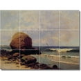 thumbnail image 1 of Ceramic Tile Mural-Alfred Bricher Waterfront Painting 73. 48" w x 36" h using (12) 12 x 12 ceramic tiles, 1 of 3