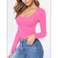 thumbnail image 4 of T-shirt Tunique pour Femmes à Encolure Dégagée, Manches Longues, Coupe Ajustée, Haut Tee Pailleté TTG, 4 of 9