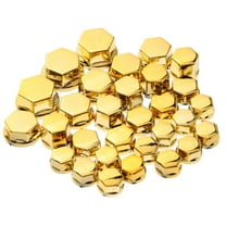 LRXIYODE 30Pcs Golden Aluminum Alloy Round Motorcycle Bolt Cover Caps for Engine Toppers 1.70X1.50X1.00in