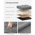 thumbnail image 4 of SONGMICS Banco otomano Plegable de Almacenamiento, 30 x 30 x 30 cm, reposapiés otomano, baúl de Almacenamiento, Carga 130 kg, para Sala de Estar, Entrada, Dormitorio, Gris Oscuro, 4 of 5
