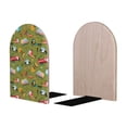thumbnail image 2 of Susaid Transportation Prints Print Wooden Bookends Decorative Book Ends for Shelves Heavy Books Holder Organizer Non-Slip Desk Book End for Kids Room Office School 1 Pairs, 2 of 8