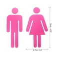 thumbnail image 2 of Uxcell Bathroom Sign Acrylic Restroom Men's and Women's Gender Sign for Bathroom Pink 1 Set, 2 of 6