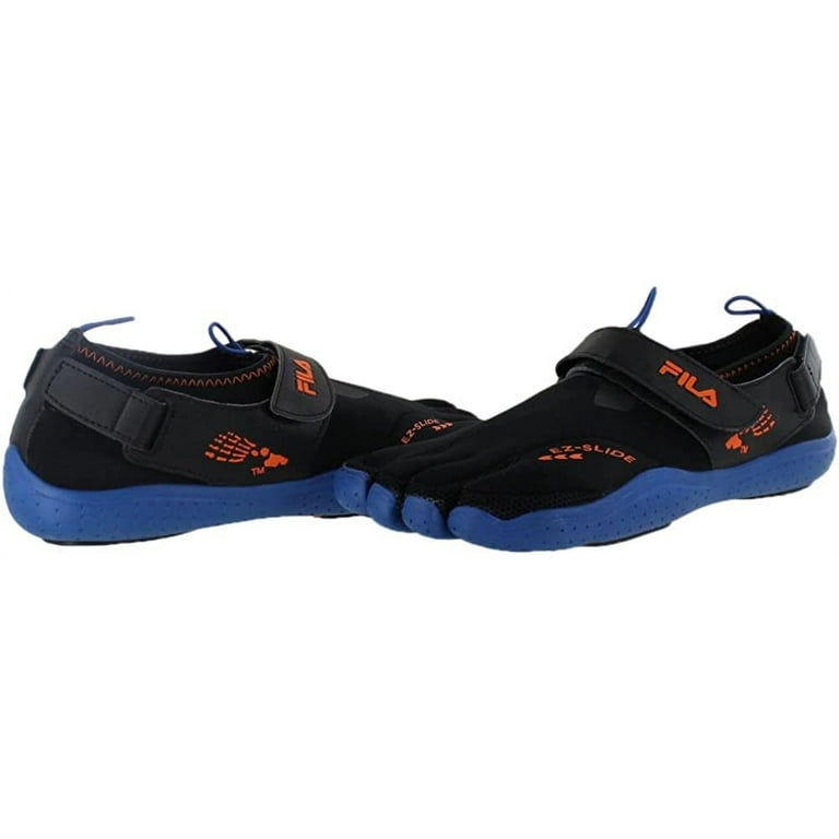 Fila Skele-Toes Ez Slide Drainage Men/Adult shoe size 7 Casual Black/Turkis Sea/Vibrant Orange - Walmart.com