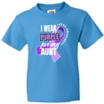 thumbnail image 3 of Inktastic I Wear Purple For My Aunt Lupus Awareness Youth T-Shirt, 3 of 5