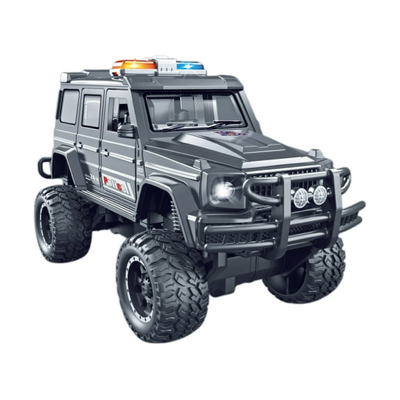 Ke1Clo Police Car Toy, Off Road Police Car Toys for Boys with Light and Sound, Vehicles Toy Police Truck Toys, Black