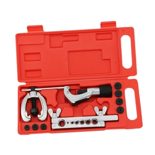 Kit de herramientas de abocardado doble Herramienta de abocardado de líneas de freno 7 adaptadores con de tubos Herramienta para tubos de , 10 10 piezas