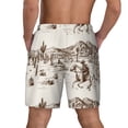 thumbnail image 4 of Balery Western Desert Cowboys3 Mens Swim Trunks Swim Shorts for Men Quick Dry Inseam Beach Shorts with Compression Liner Pocket-X-Large, 4 of 9