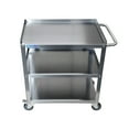 thumbnail image 2 of AmGood Stainless Steel Utility Cart | 18" Wide X 32 Long X 33" High | 3 Shelf Metal Utility Cart on Wheels with Handle | for Home & Business Use, 2 of 5