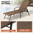thumbnail image 5 of Crestlive Products Adjustable Steel Chaise Lounge Chair, 6‑Position Recliner with Rust-Resistant Frame (Brown), 5 of 8