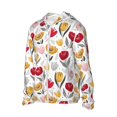 thumbnail image 2 of KLL Tulips Flowers Print Men's Women’s UPF 50+ Sun Protection Outdoor Hoodie Jacket Long Sleeve Fishing Hiking Performance Shirt-Small, 2 of 6