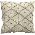 thumbnail image 1 of Charm cushion with diamond design 18''x18'' - Ecru, 1 of 3