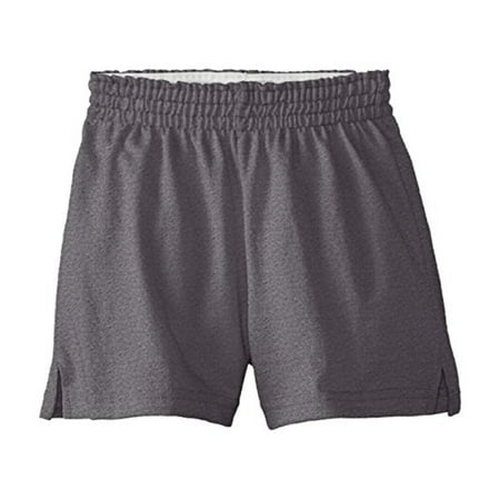 Soffe Girls' Big New Short, Grey Heather, X-Large