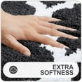thumbnail image 2 of Buganda Microfiber Bathroom Rugs Set 2 Piece,U-Shaped Toilet Rug, Machine Wash Dry, Non-Slip Absorbent Shaggy Bath Mats for Tub, Shower and Bathroom (24"x16"+24"x20", Dark Grey), 2 of 6