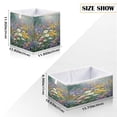 thumbnail image 2 of Foldable Fabric Storage Bin Home Cubes Clothing Organizer Bins Large Collapsible Box Basket for Home Organizer Vibrant Garden Filled, 2 of 7