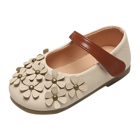 

Yinguo Children Girls Bohemian Casual Flower Sandals Princess Flat Causal Shoes Beige 28