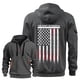 thumbnail image 1 of MHFRRA Sudadera con Capucha de Manga Larga con Estampado de Tendencia y Media Cremallera y Bolsillo para Hombre Gris oscuro, 1 of 2