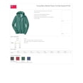 thumbnail image 2 of District DT192 Mens Marled Fleece Full-Zip Hoodie - Marled Evergreen - XS, 2 of 2