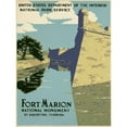 thumbnail image 3 of WPA 15x18 Black Modern Framed Museum Art Print Titled - Fort Marion National Monument, St. Augustine, Florida, ca. 1938, 3 of 5