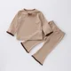 thumbnail image 3 of Conjunto de pijamas para niñas de primavera y otoño, ropa para el hogar para bebés, Top con tiras y pantalones acampanados, traje de 2 uds, ropa de dormir para niños, 3 of 6