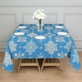 thumbnail image 3 of Square Tablecloth 42x42 Inch – Waterproof Polyester Printed Table Cover, Wrinkle Resistant & Washable for Kitchen Dining Picnic Party Decor, Single-v4-15, White, 3 of 6