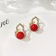 thumbnail image 2 of Cute Earrings Cute Cartoon Pendientes Colgante Pendientes Hoja Verde, 2 of 6