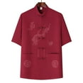 thumbnail image 2 of Men's Short Sleeve Tang Suit Kungfu Tops Martial Art Shirts, 2 of 3