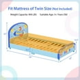 thumbnail image 3 of GVN Wood Upholstered Twin Bed Platform with Slat Support-Blue, Baby Bed for Sleeping and Sleepovers, 3 of 7