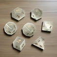 thumbnail image 5 of Ivory White Cat's Eye Crystal Dice  Hand-Carved Gemstone Dice D4 D6 D8 D10 D12 D20 Percentile or 7PCS Polyhedral Set for DnD RPG, 5 of 6
