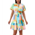 thumbnail image 5 of PRETTYGARDEN Women's V-Neck Mini Dress， Fashionable and graduation ball gown，Wedding guest dress, 5 of 7
