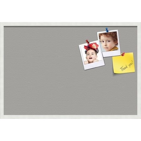PinPix 36x24 Custom Cork Bulletin Board Dark Stone Poster Board Has a Fabric Style Canvas Finish Framed in Dark Stone by ArtToFrames (PinPix-1808)