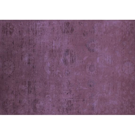 Ahgly Company Indoor Rectangle Oriental Blue Industrial Area Rugs, 5' x 7'