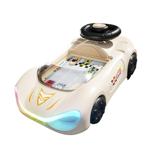 Volante de coche de carreras de aventura de juguete para niños de 3 años en adelante Marrón beige
