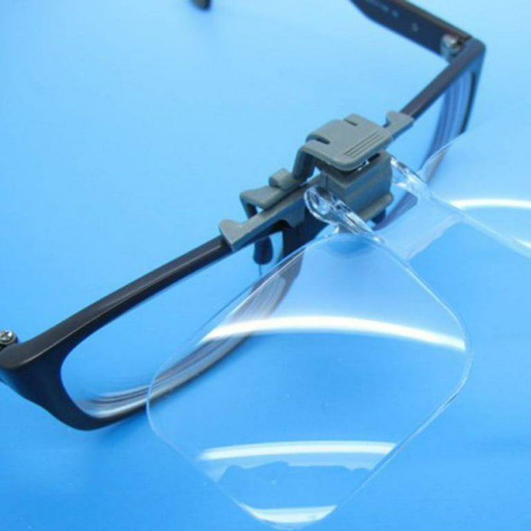 Reading Glasses Clip On Magnifiers for Eyeglasses and Flip Up Clear Glasses  for Women Men 