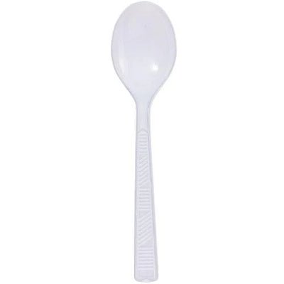 EcoQuality Disposable Plastic White Soupspoon - Great for Party, Soups, Kitchen, Office, Togo, Lunch, Cafeterias, Restaurants (2304)