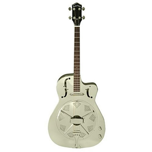 4String Tenor Metal Body Resonator Electric Guitar w/ Gig Bag