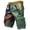 #05Army Green, variant on Men's Casual Cargo Shorts, We The People USA Flag Design Multi-Pocket Work Shorts, Summer Daily Wear Trousers Brown XL