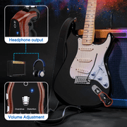 LEKATO Guitar Amplifier,Mini Amplifier Bass Guitar Amplifier Rechargeable Practice with Bluetooth Receiver Clean Chorus Overdrive Distortion and Wah