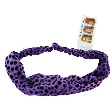 - Purple Leopard Print Faux Leopard / Cheetah Headband