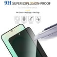 thumbnail image 3 of 2 Pack for Google Pixel 10 / 10 Pro Privacy Screen Protector, Anti Spy Tempered Glass Film 9H Hardness, Shatterproof Scratch Resistant for Google Pixel 10 / 10 Pro, Case Friendly, Black, 3 of 5