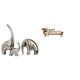 thumbnail image 1 of Escultura de cerámica de elefantes familiares coleccionable con sofá cama de madera en miniatura, accesorios para fotos, banco, silla, muebles de saló, 1 of 8