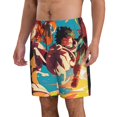 thumbnail image 2 of Anime My Hero Academia Men's Beach Shorts Swim Trunks Casual Quick Dry Board Shorts Swimwear with Mesh Lined and Pockets, 2 of 8