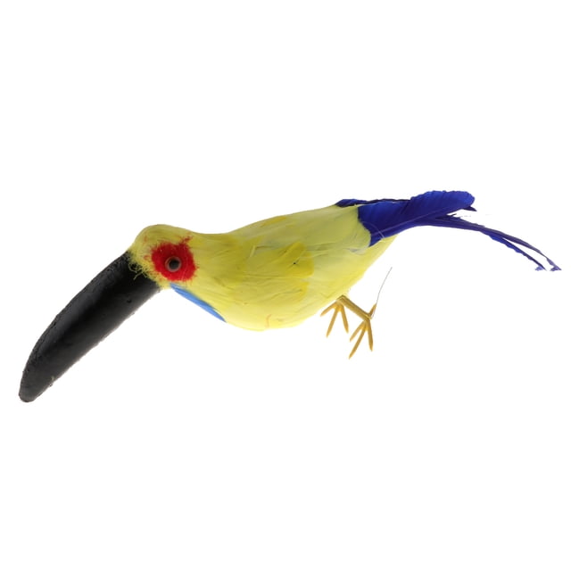 Vivid Simulation Toucan Animal Model s Decoración del hogar Juguete Cumpleaños Zulema Estatua de animal realista