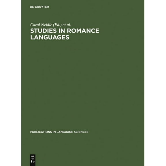 Publications in Language Sciences Studies in Romance Languages, Book 25, (Hardcover)